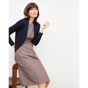 [M.M. LaFleur] Navy Blue The Sant Ambroeus Cropped Jardigan Cardigan Work Sz 1X